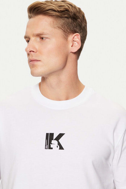 KARL LAGERFELD JEANS REG SS K LOGO TEE en color WHITE  (3)