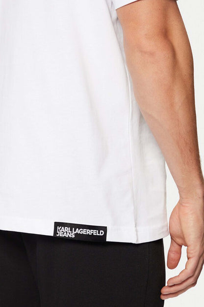 KARL LAGERFELD JEANS REG SS K LOGO TEE en color WHITE  (4)