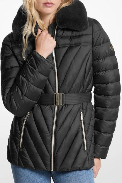 MICHAEL KORS W FX FUR TRIM en color   (1)