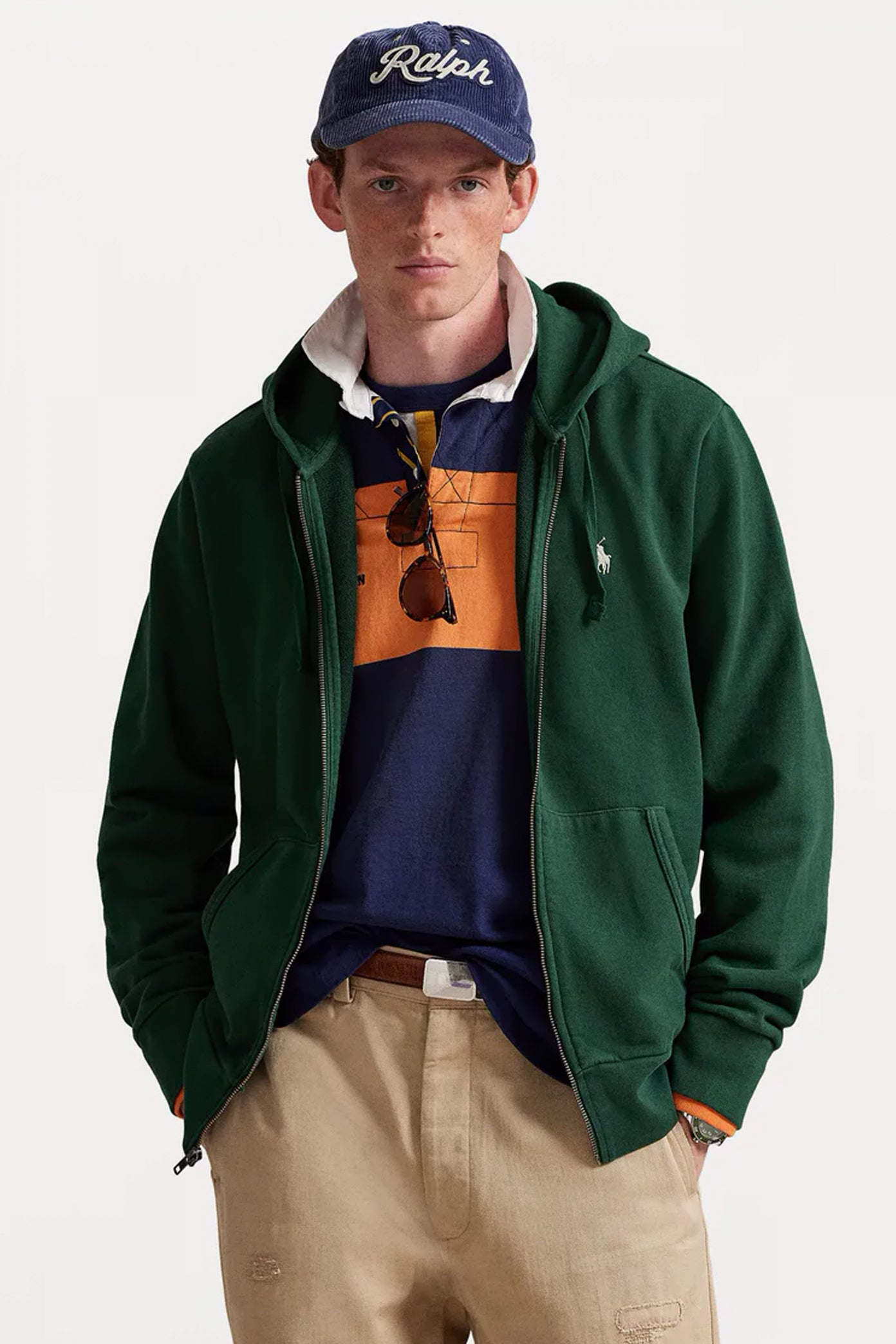 POLO RALPH LAUREN FULL ZIP HOODE en color PINE  (1)