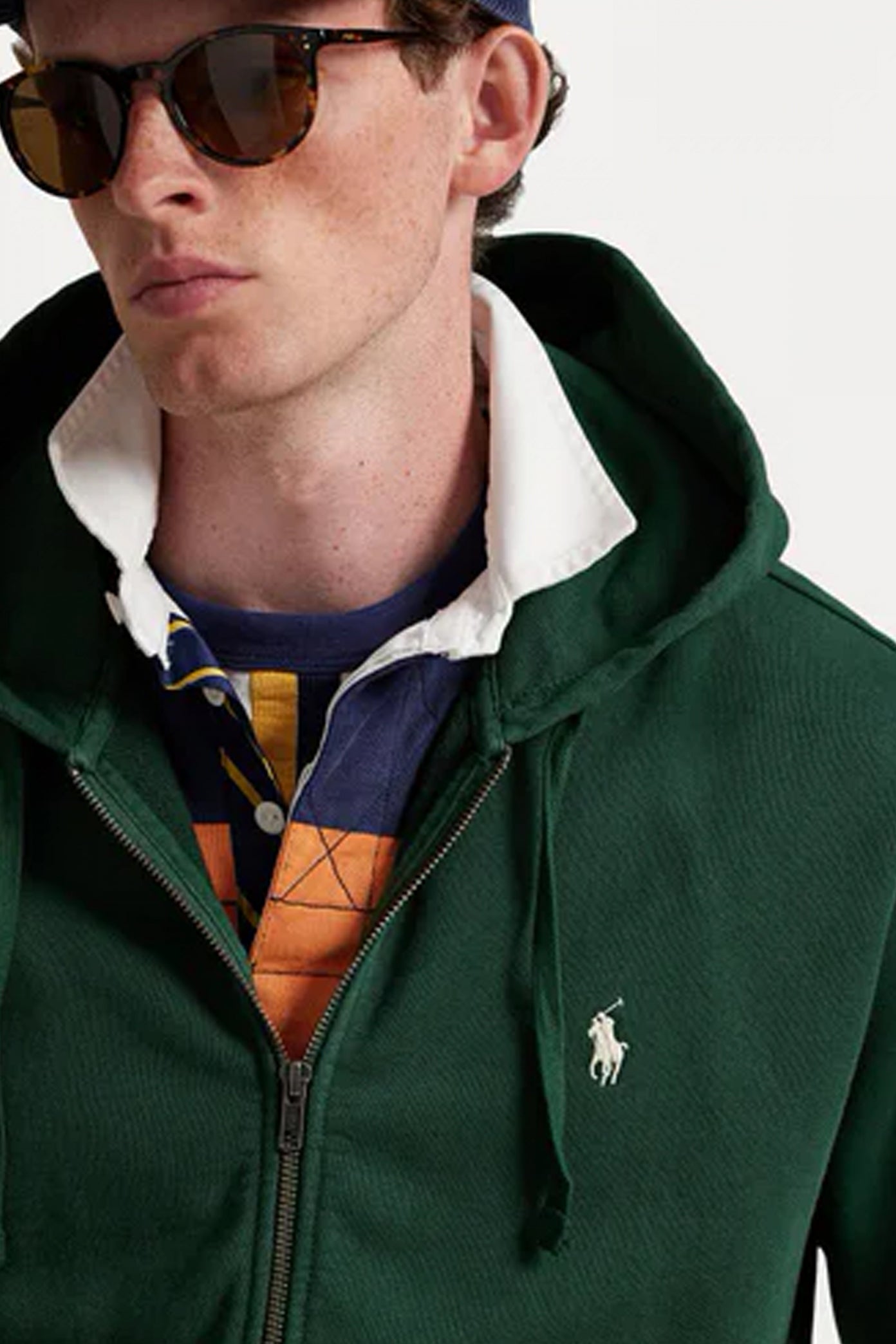 POLO RALPH LAUREN FULL ZIP HOODE en color PINE  (3)