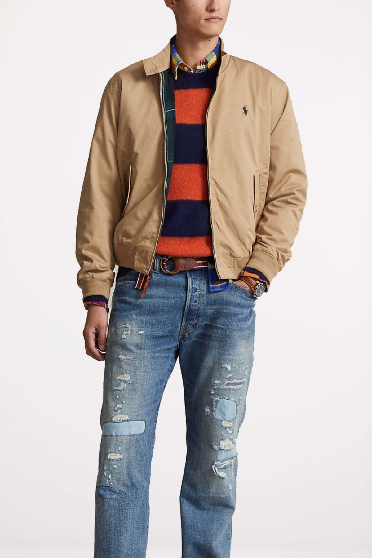 POLO RALPH LAUREN BOMBER JACKET WITH L en color CAFE  (4)