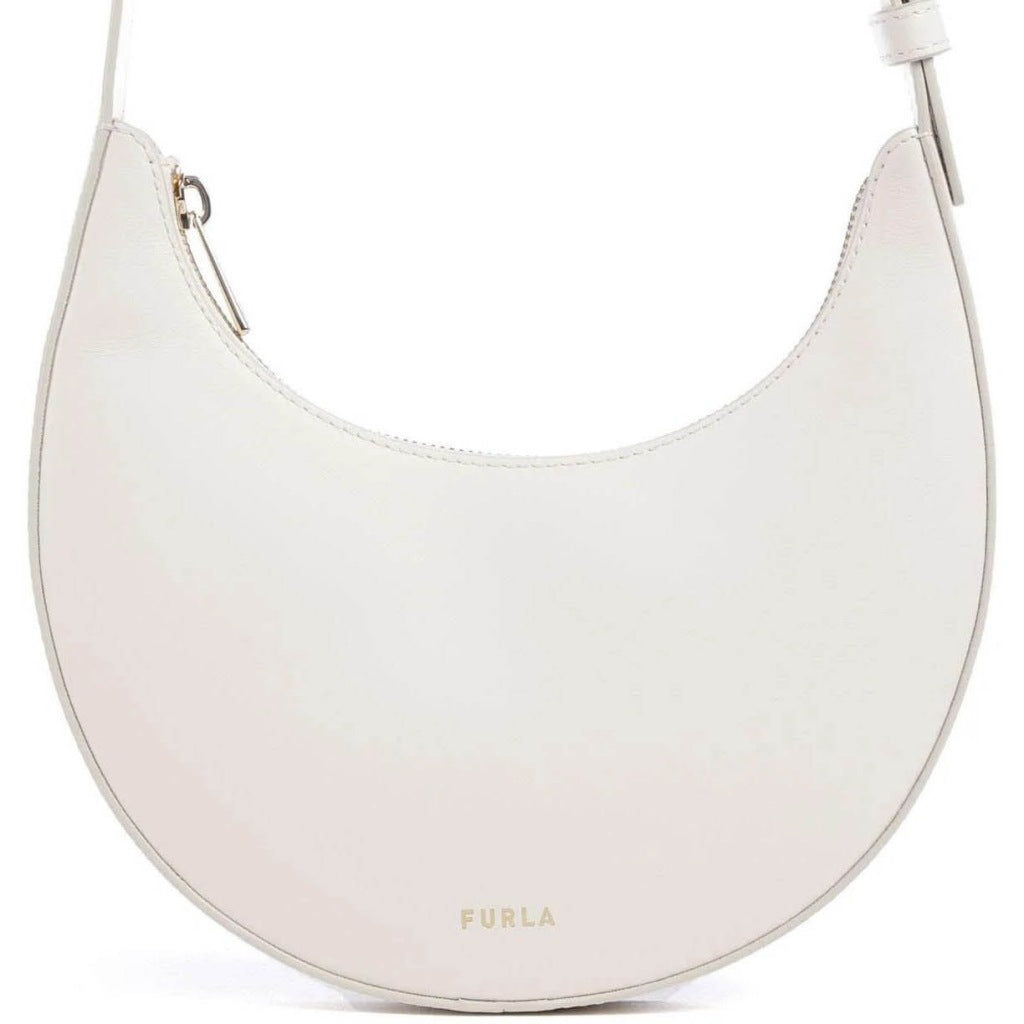 FURLA  DELIZIA MINI SHOULD en color PANNA  (3)