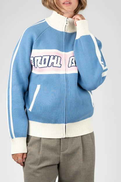 PROHIBITED LETTERMAN KNIT JACKE en color   (1)