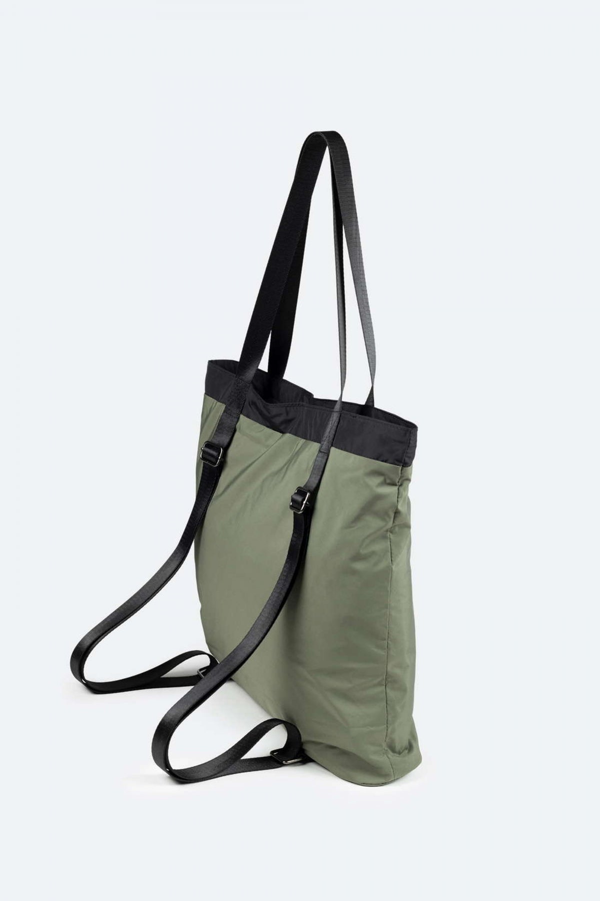 MUNICH SHALLOW TOTE BACKPAC en color GREEN  (2)