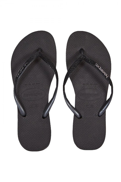 HAVAIANAS SLIM GLITTER II en color BLACK  (1)