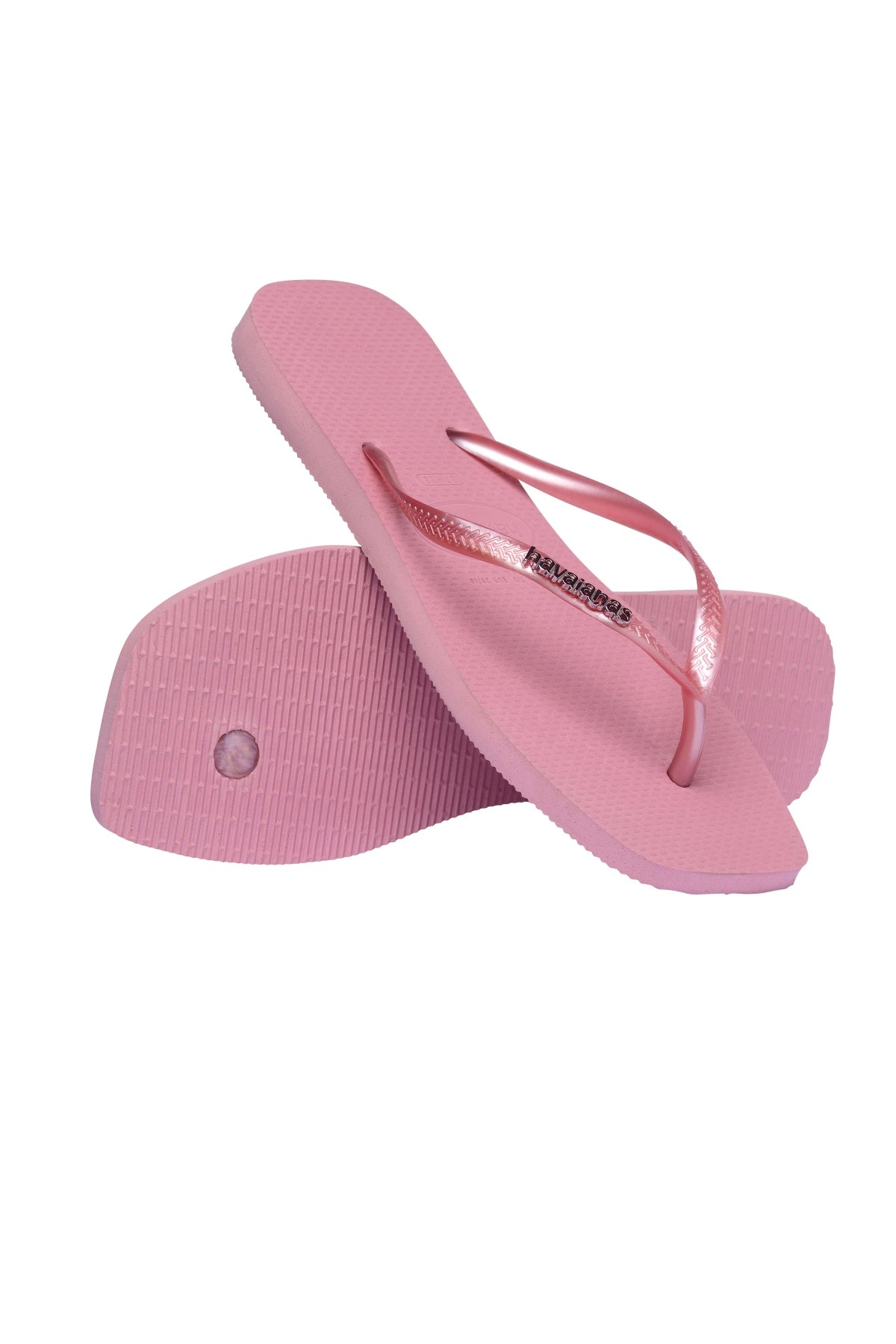 HAVAIANAS SQUARE LOGO METALLIC en color ROSA  (4)