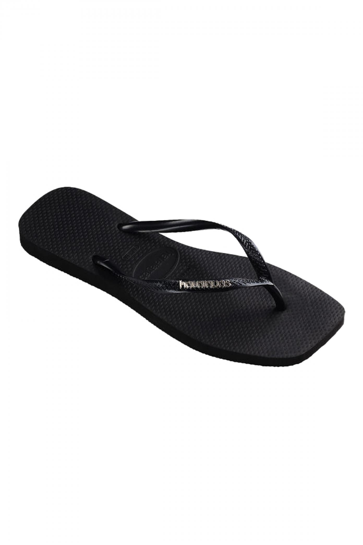 HAVAIANAS SQUARE LOGO METALLIC en color BLKSLR  (2)