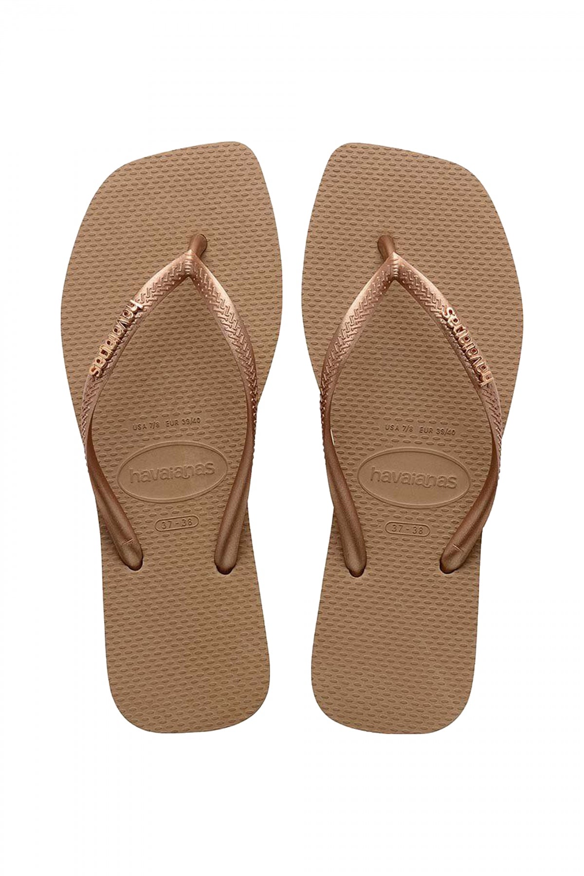 HAVAIANAS SQUARE LOGO METALLIC en color ROSEGL  (1)