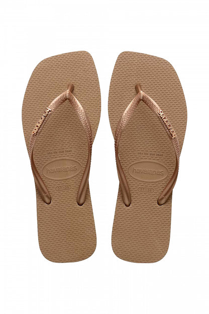 HAVAIANAS SQUARE LOGO METALLIC en color ROSEGL  (1)