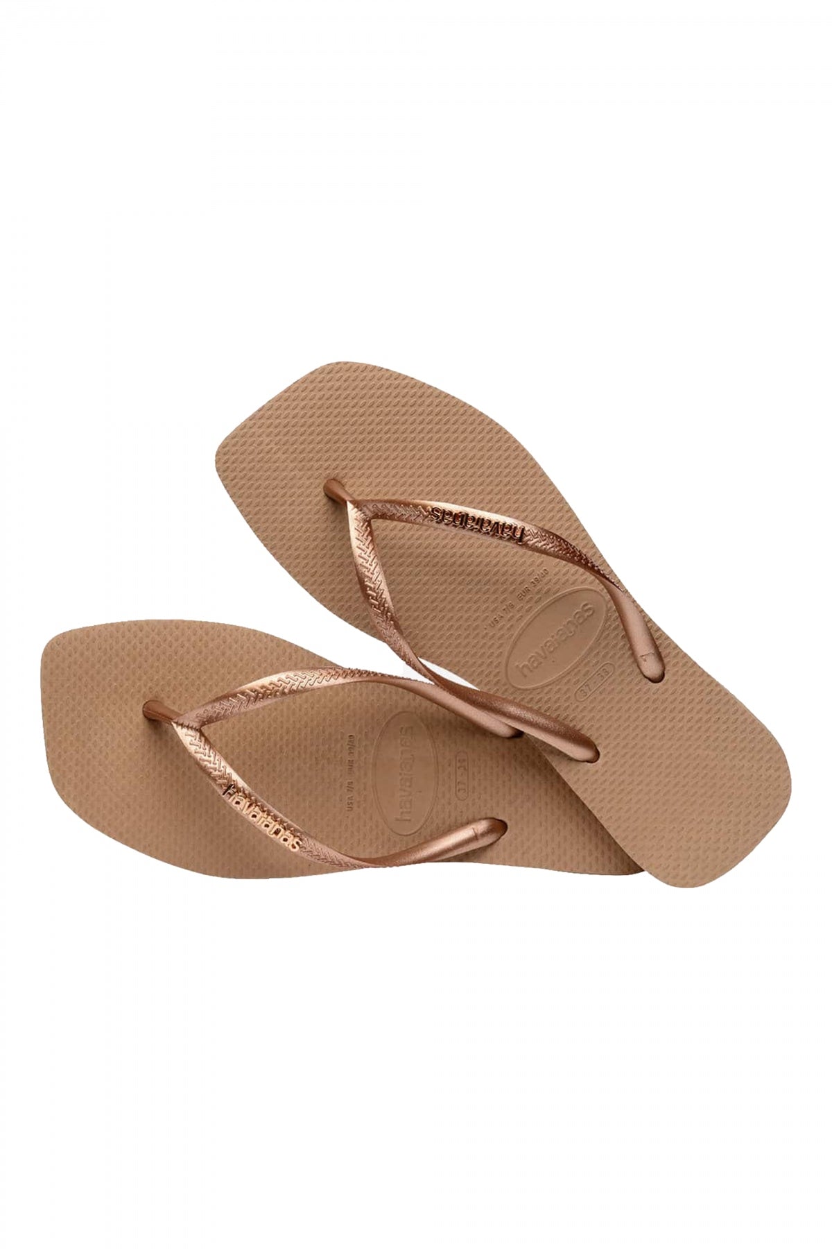 HAVAIANAS SQUARE LOGO METALLIC en color ROSEGL  (3)