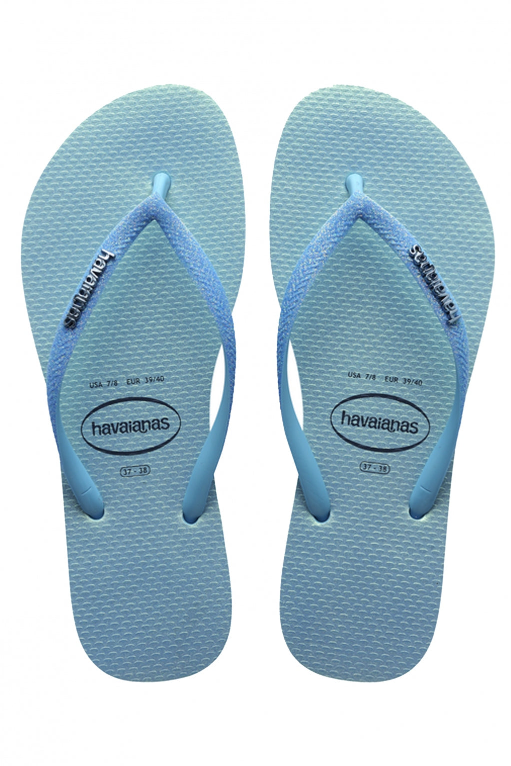 HAVAIANAS SLIM GLITTER IRIDESC en color LAVEND  (1)
