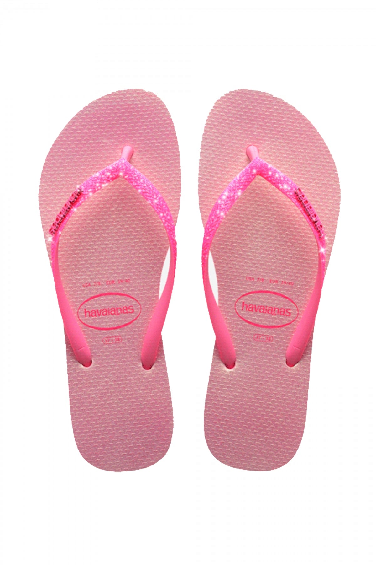 HAVAIANAS SLIM GLITTER IRIDESC en color PINK  (1)