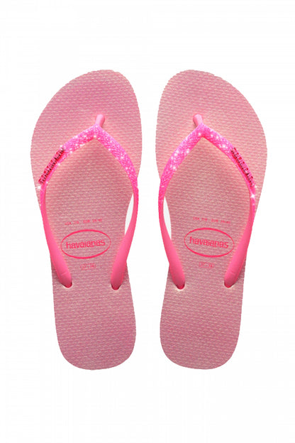 HAVAIANAS SLIM GLITTER IRIDESC en color PINK  (1)
