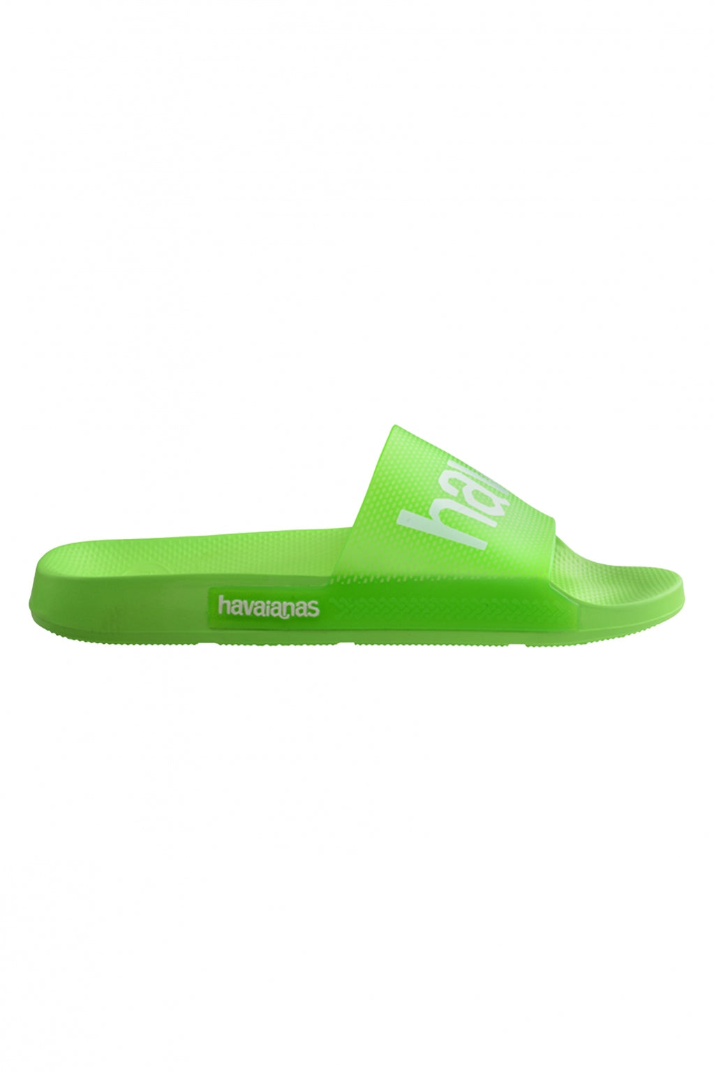 HAVAIANAS SLIDE LOGOMANIA NEON en color GREEN  (2)