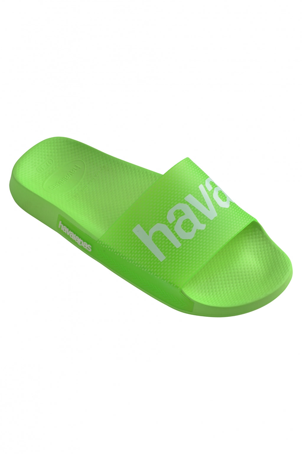 HAVAIANAS SLIDE LOGOMANIA NEON en color GREEN  (3)