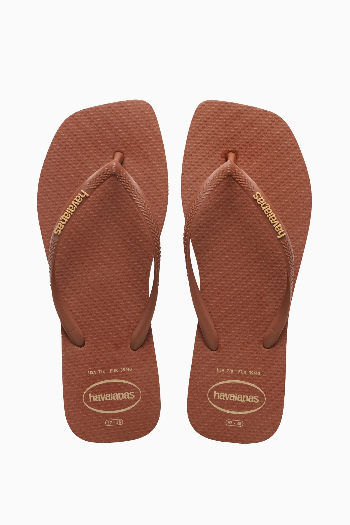HAVAIANAS HAV. SQUARE LOGO POP en color MARRON  (1)