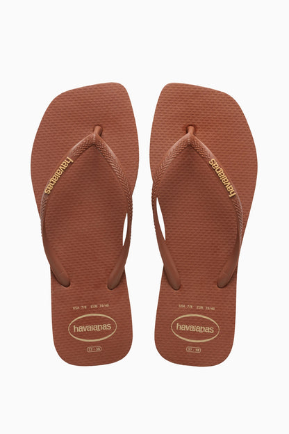 HAVAIANAS HAV. SQUARE LOGO POP en color MARRON  (1)