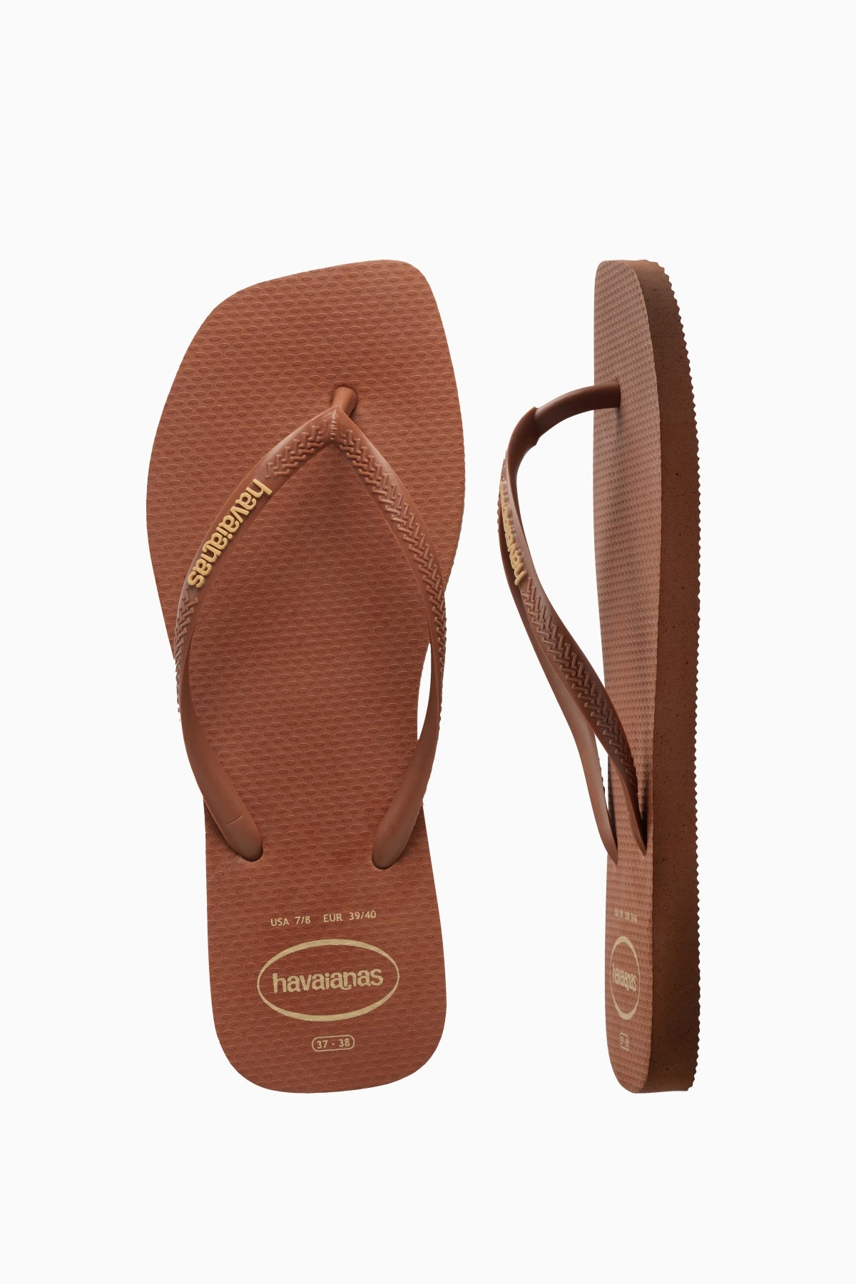 HAVAIANAS HAV. SQUARE LOGO POP en color MARRON  (3)