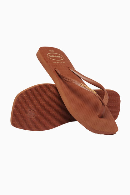 HAVAIANAS HAV. SQUARE LOGO POP en color MARRON  (4)