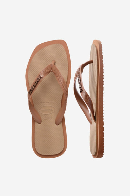 HAVAIANAS TOP SQUARE FUSION  en color MARRON  (3)