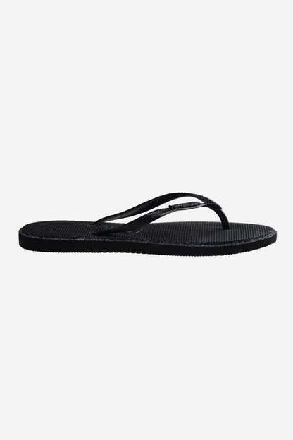 HAVAIANAS SLIM POINT GLITTER en color NEGRO  (2)