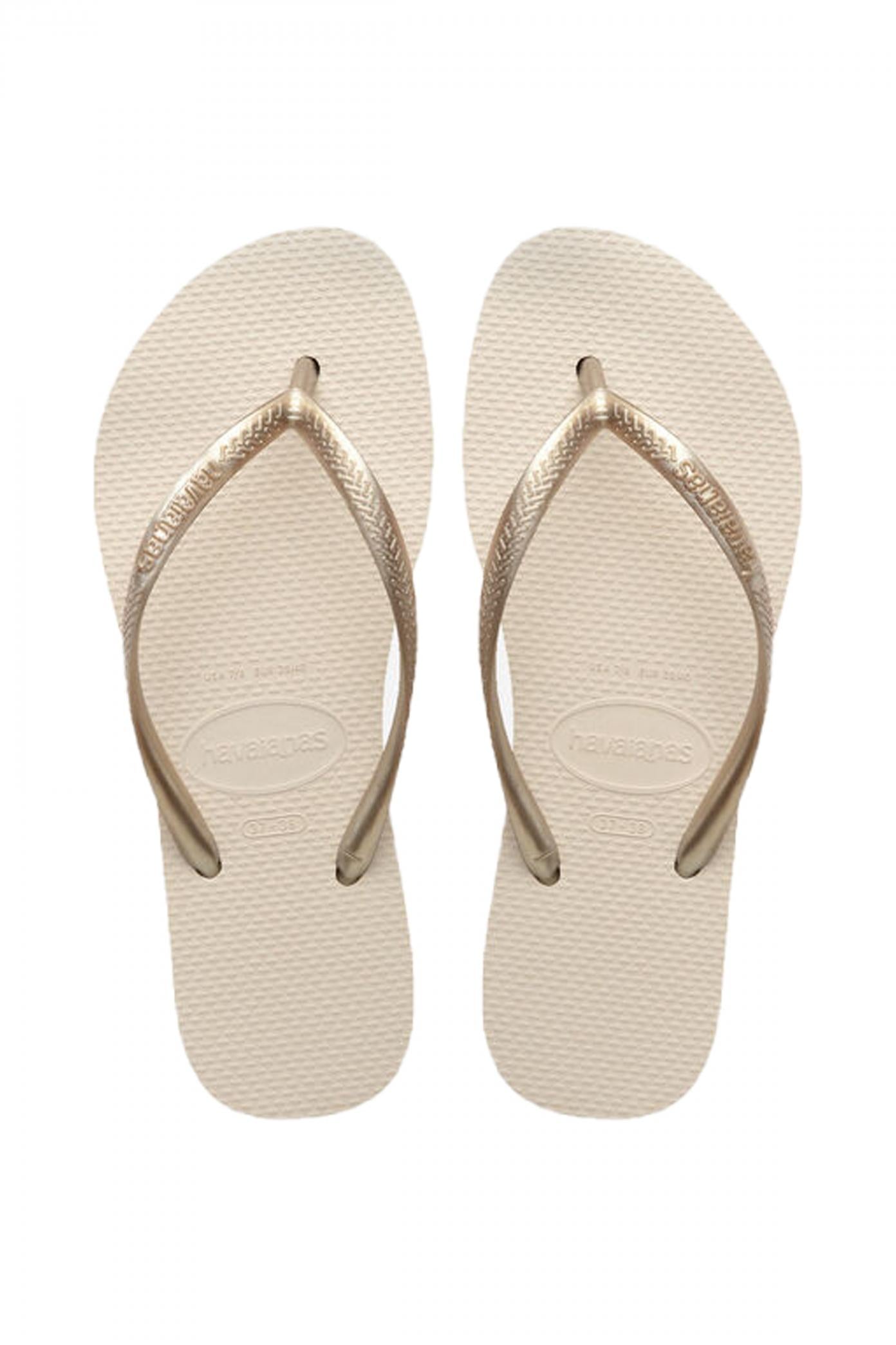 HAVAIANAS SLIM FLATFORM en color BEIGE  (1)