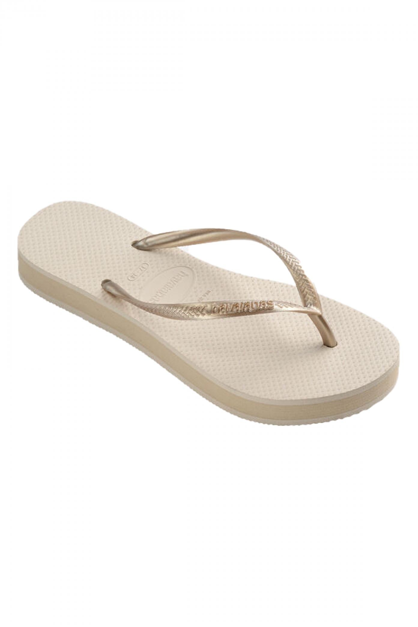 HAVAIANAS SLIM FLATFORM en color BEIGE  (2)