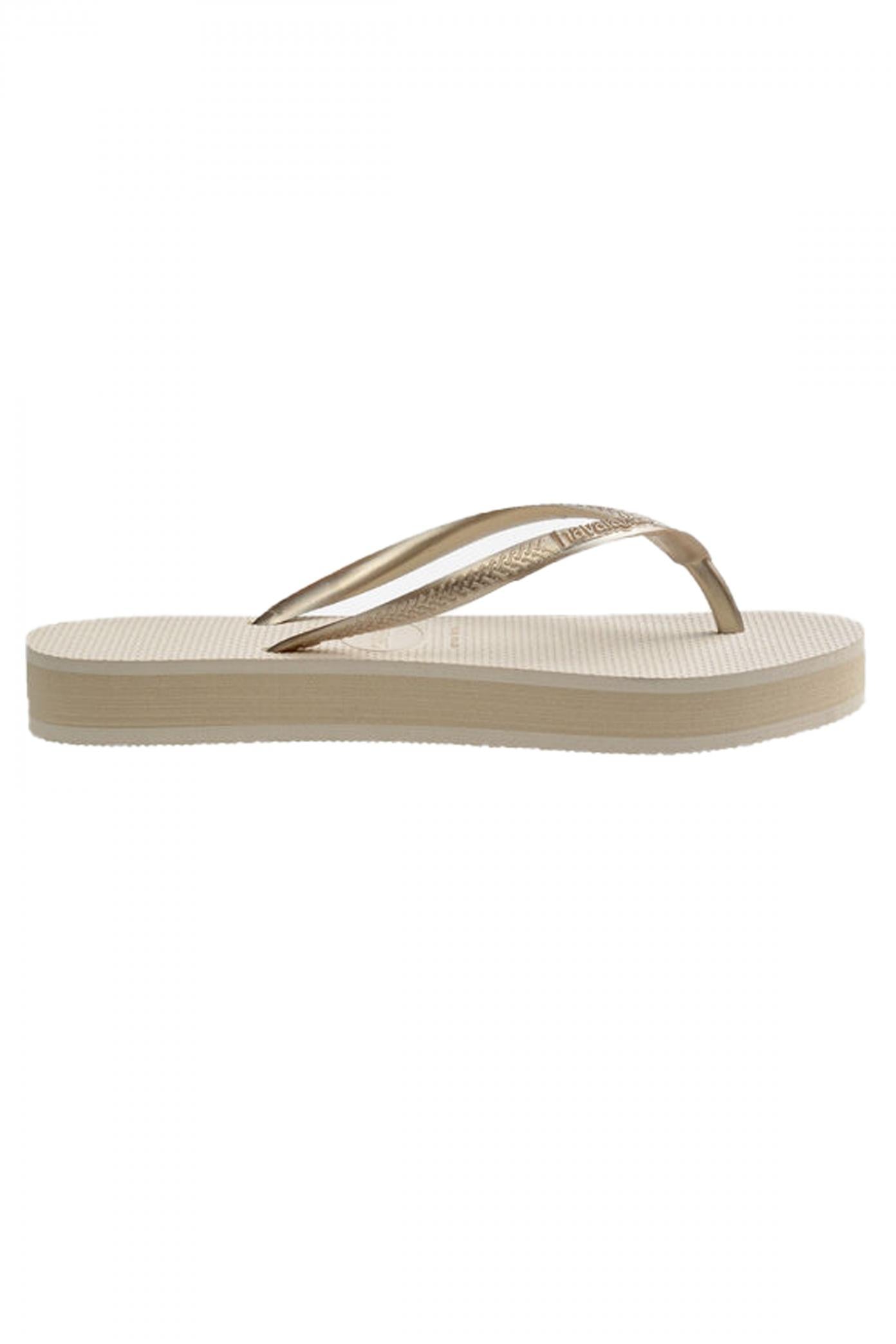 HAVAIANAS SLIM FLATFORM en color BEIGE  (3)