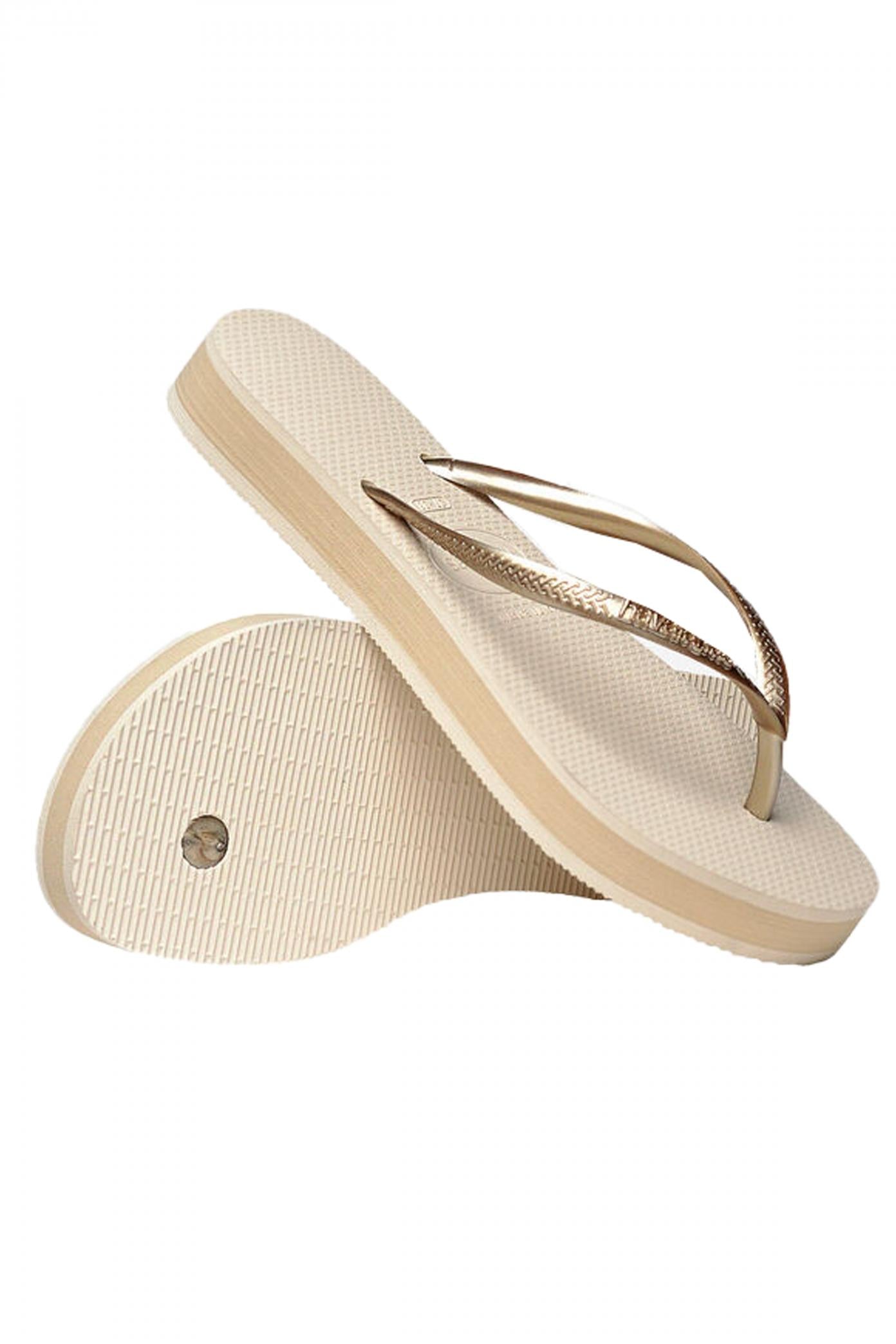 HAVAIANAS SLIM FLATFORM en color BEIGE  (4)