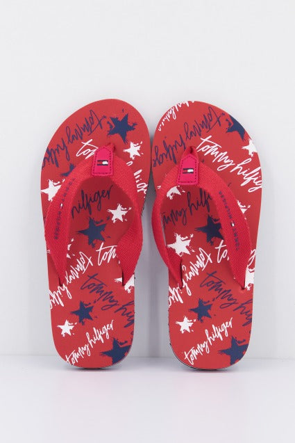 TOMMY HILFIGER STARS PRINT FLIP FLO en color RED  (1)