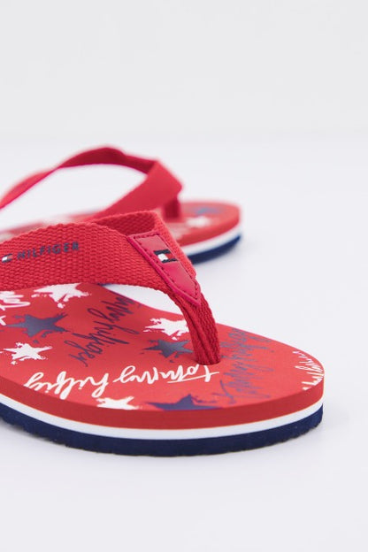 TOMMY HILFIGER STARS PRINT FLIP FLO en color RED  (4)