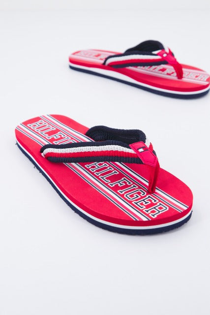 TOMMY HILFIGER LOGO PRINT FLIP FLOP en color XRED  (2)