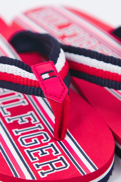 TOMMY HILFIGER LOGO PRINT FLIP FLOP en color XRED  (4)