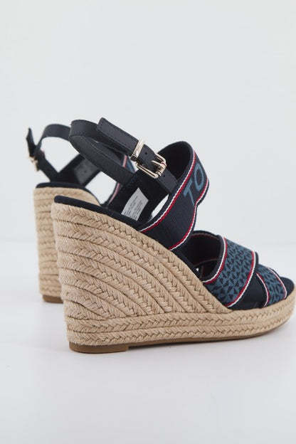 TOMMY HILFIGER WEBBING HIGH WEDGE en color DWDESERT  (3)