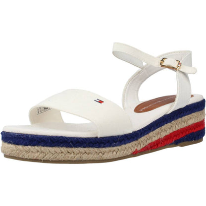 TOMMY HILFIGER ROPE WEDGE SANDAL en color BIANCO  (1)