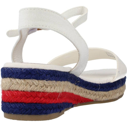 TOMMY HILFIGER ROPE WEDGE SANDAL en color BIANCO  (3)