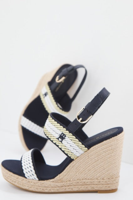 TOMMY HILFIGER  GOLDEN WEBBING WEDG en color DW  (2)