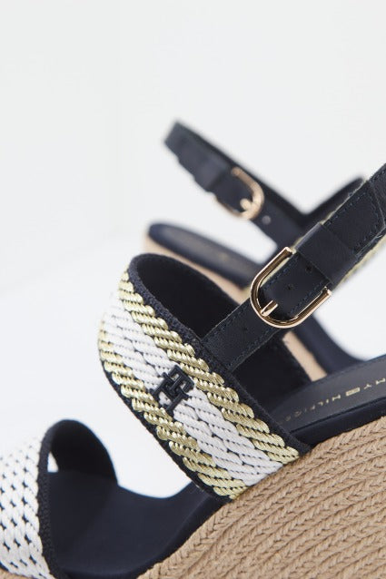 TOMMY HILFIGER  GOLDEN WEBBING WEDG en color DW  (4)