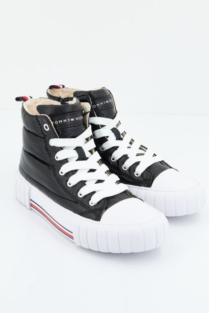 TOMMY HILFIGER HIGH TOP LACE-UP SNE en color BLACK  (1)