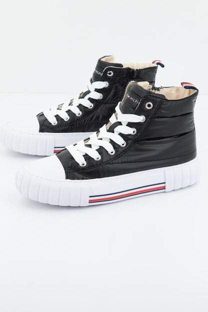 TOMMY HILFIGER HIGH TOP LACE-UP SNE en color BLACK  (2)