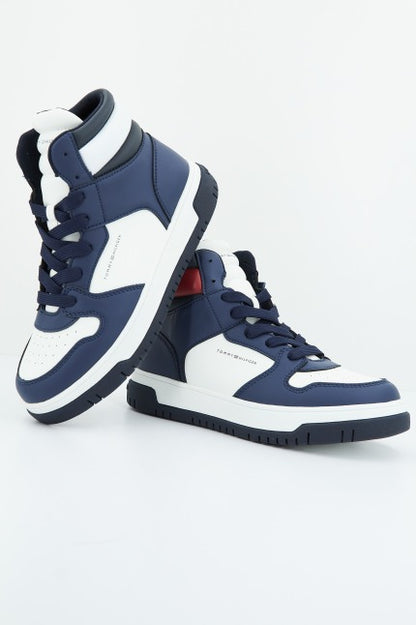 TOMMY HILFIGER PADDED FLAG HIGH TOP en color BLUWHT  (1)