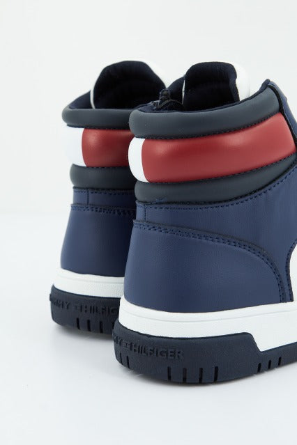 TOMMY HILFIGER PADDED FLAG HIGH TOP en color BLUWHT  (3)
