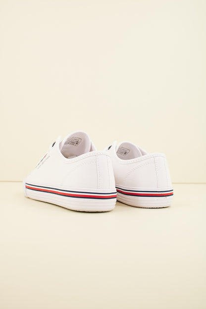 TOMMY HILFIGER SNEAKER BASSA ALLACC en color WHITE  (3)