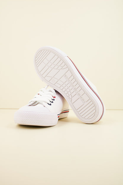 TOMMY HILFIGER SNEAKER BASSA ALLACC en color WHITE  (4)