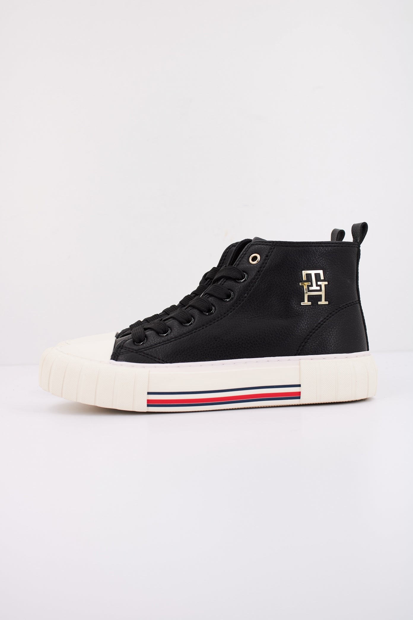 TOMMY HILFIGER HIGH TOP LACE-UP SNE en color BLACK  (1)