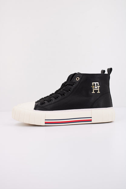 TOMMY HILFIGER HIGH TOP LACE-UP SNE en color BLACK  (1)