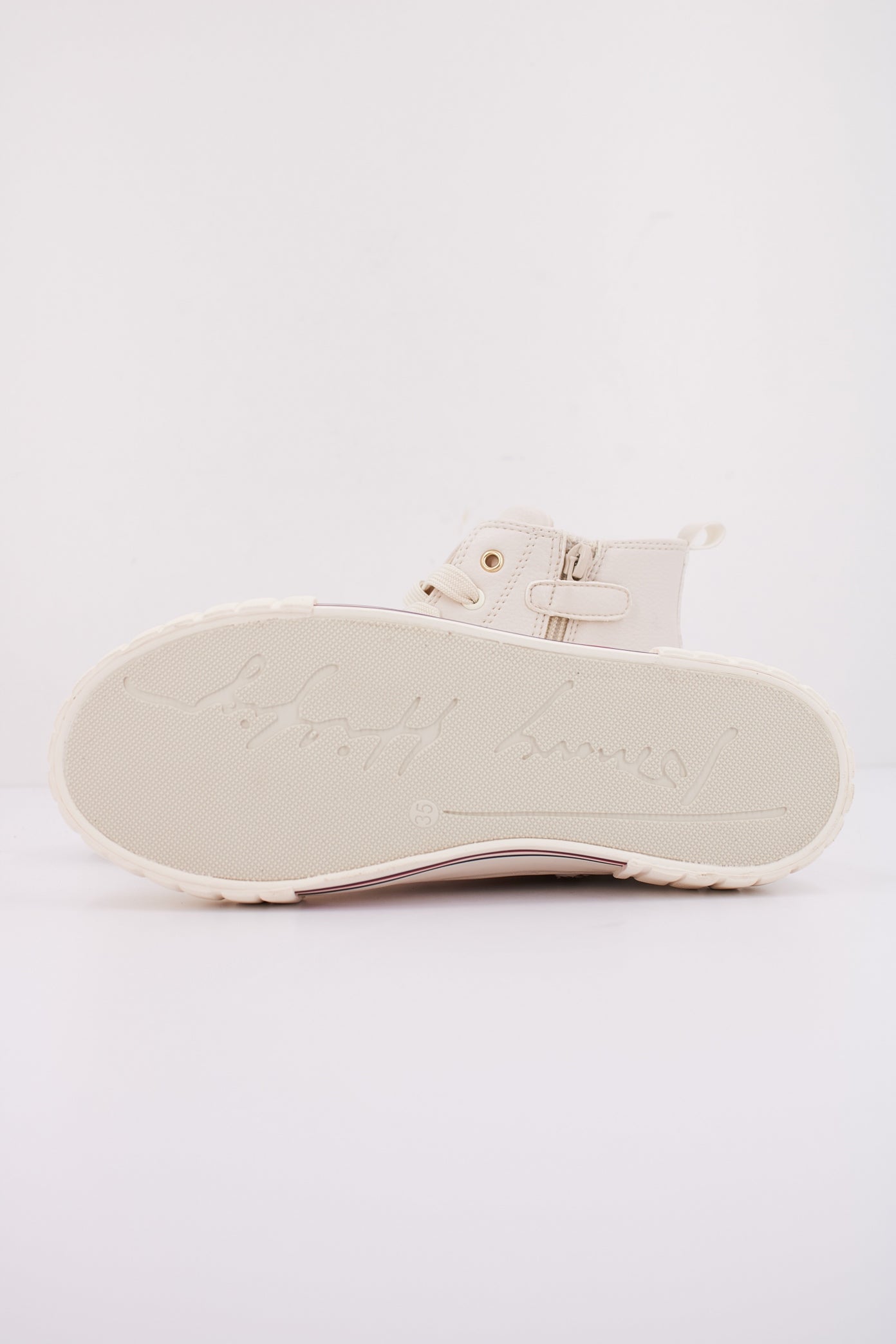 TOMMY HILFIGER HIGH TOP LACE-UP SNE en color IVORY  (5)
