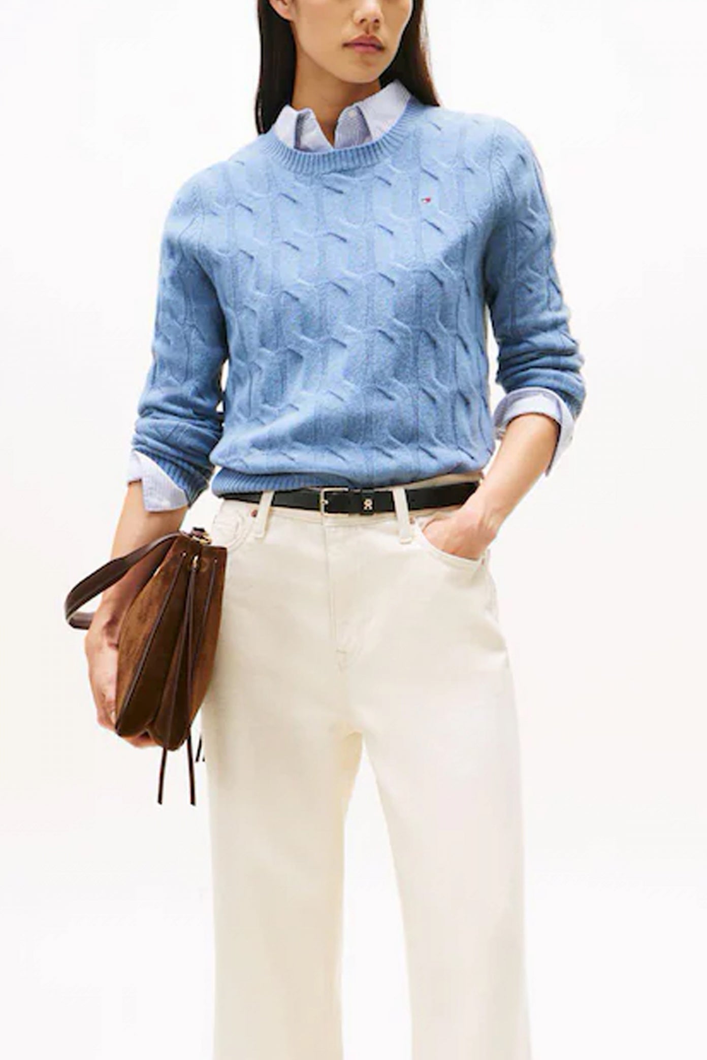 TOMMY HILFIGER  SOFT WOOL CABLE C-N en color CB  (1)