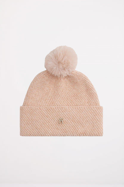 TOMMY HILFIGER POM POM BEANIE en color TQ  (1)